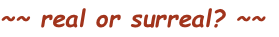 ~~ real or surreal? ~~