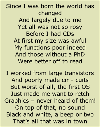 thoughts of a pc evolving poem